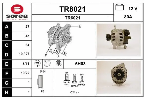 Alternator (TR8021)