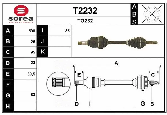 Drive Shaft (T2232)
