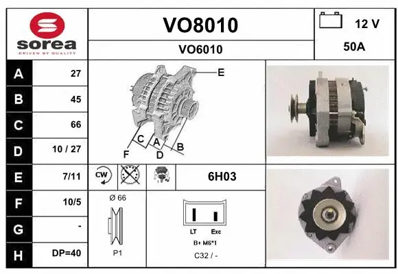 Alternator (VO8010)