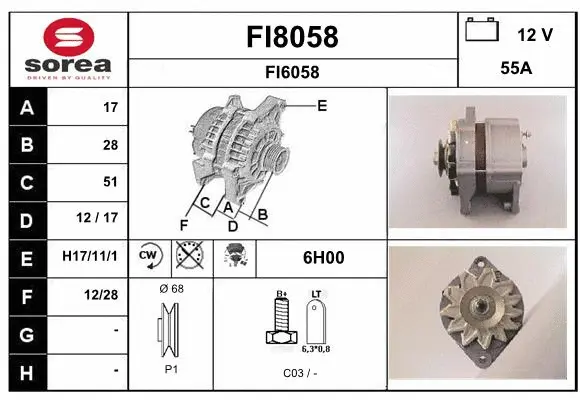 Alternator (FI8058)