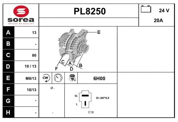 Alternator (PL8250)
