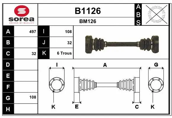 Drive Shaft (B1126)