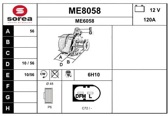 Alternator (ME8058)