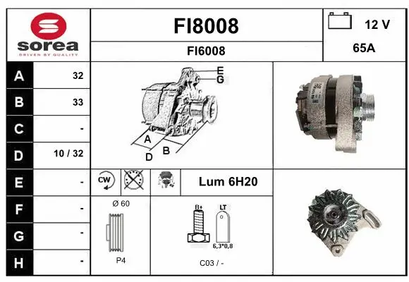 Alternator (FI8008)