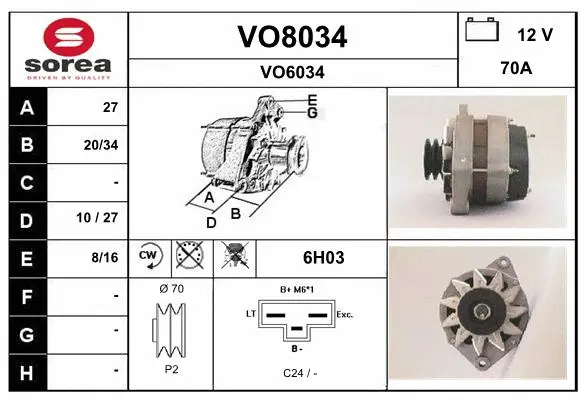Alternator (VO8034)
