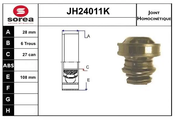 Joint Kit, drive shaft (JH24011K)