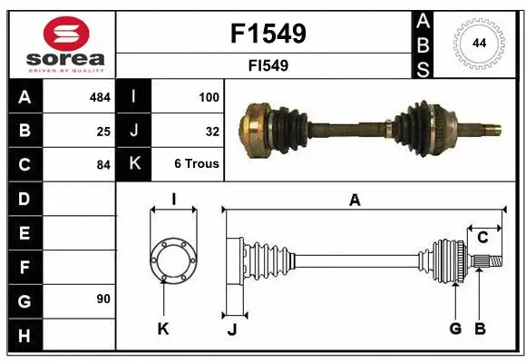 Drive Shaft (F1549)