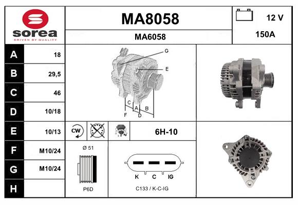 Alternator (MA8058)