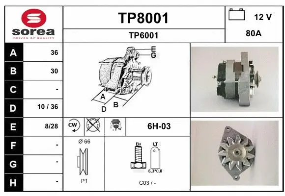Alternator (TP8001)