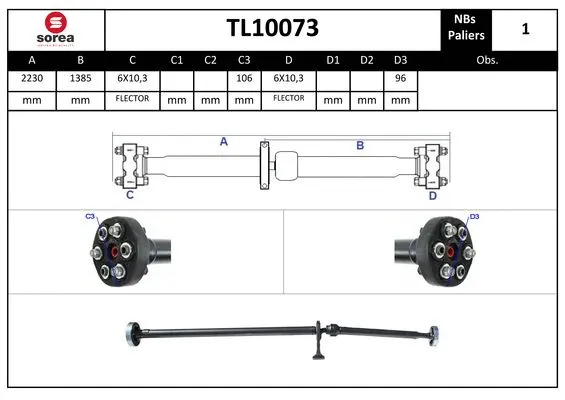 Propshaft, axle drive (TL10073)