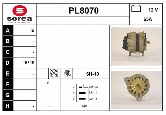 Alternator (PL8070)