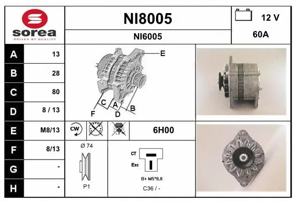Alternator (NI8005)