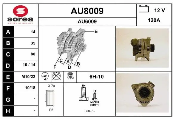 Alternator (AU8009)