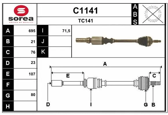 Drive Shaft (C1141)