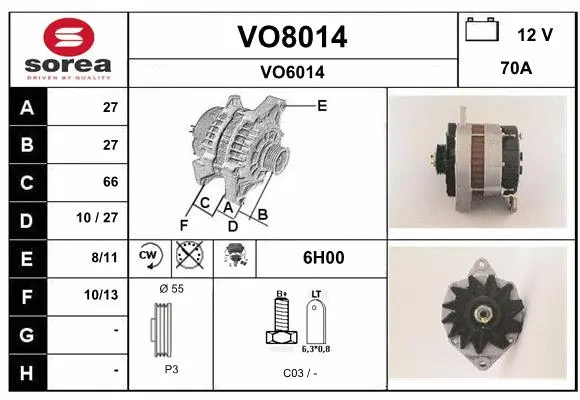 Alternator (VO8014)