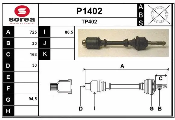 Drive Shaft (P1402)