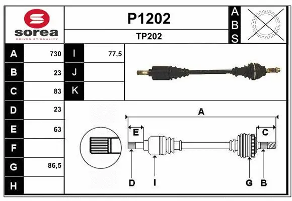 Drive Shaft (P1202)