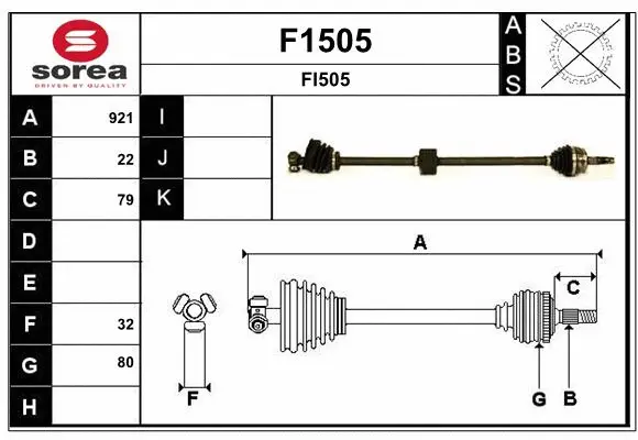 Drive Shaft (F1505)