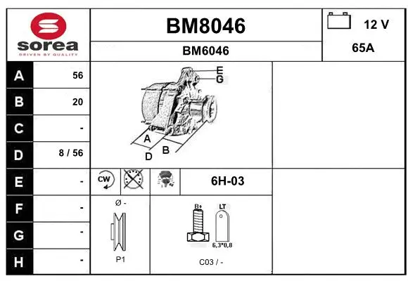 Alternator (BM8046)