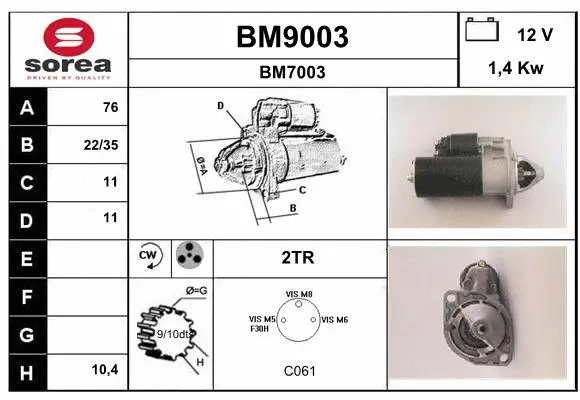 Starter (BM9003)