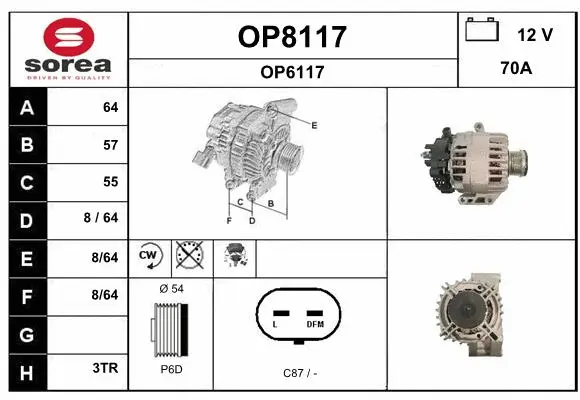 Alternator (OP8117)