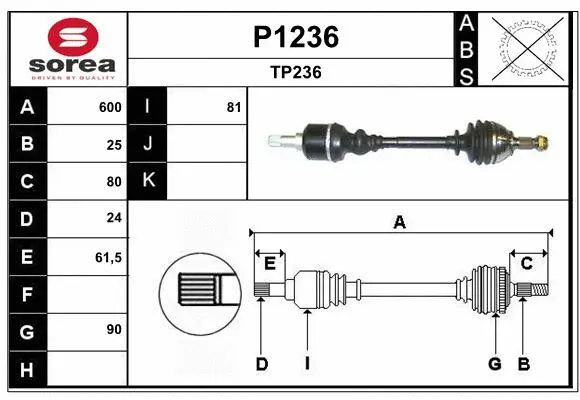 Drive Shaft (P1236)
