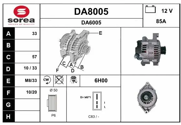Alternator (DA8005)
