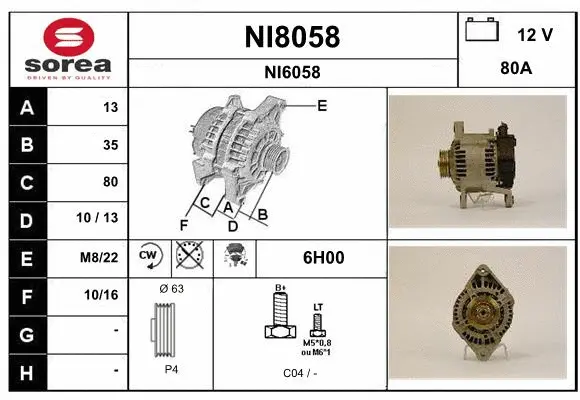Alternator (NI8058)