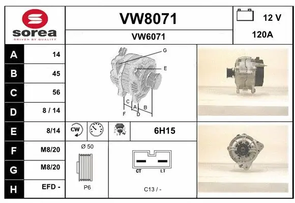 Alternator (VW8071)
