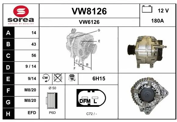 Alternator (VW8126)