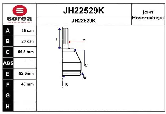 Joint Kit, drive shaft (JH22529K)