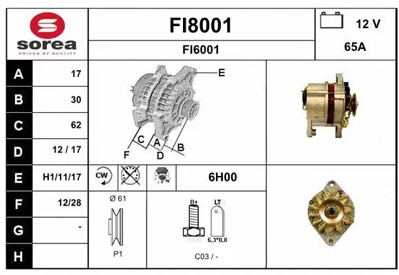 Alternator (FI8001)