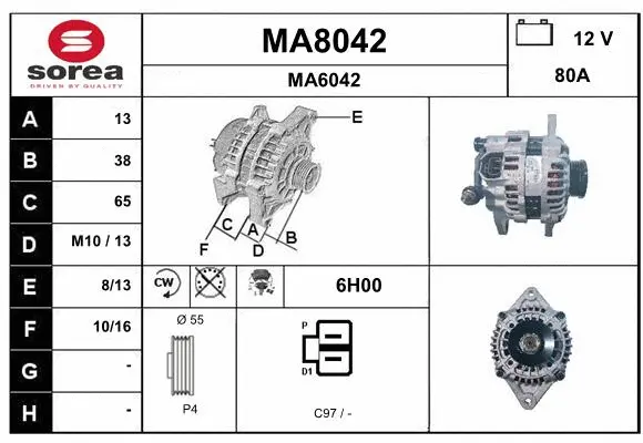 Alternator (MA8042)