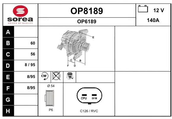 Alternator (OP8189)
