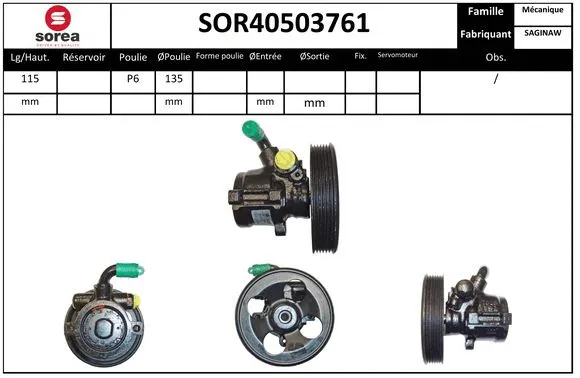 Hydraulic Pump, steering (SOR40503761)