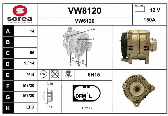 Alternator (VW8120)