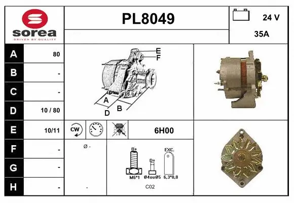 Alternator (PL8049)