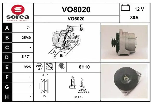Alternator (VO8020)