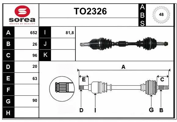 Drive Shaft (TO2326)