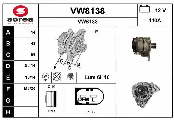 Alternator (VW8138)