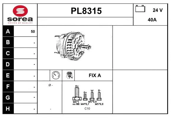 Alternator (PL8315)