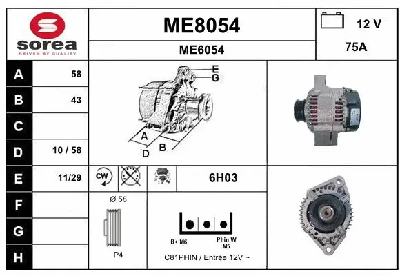 Alternator (ME8054)