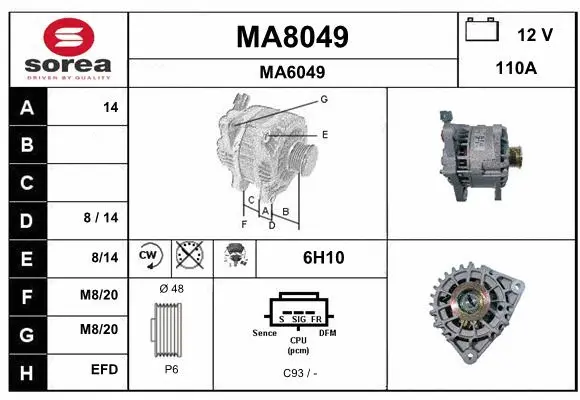 Alternator (MA8049)