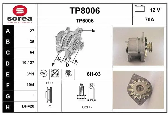 Alternator (TP8006)