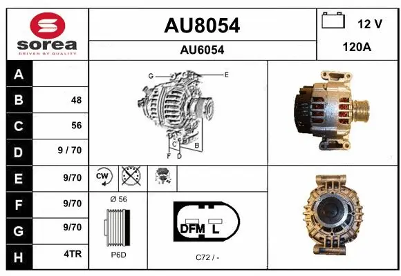 Alternator (AU8054)
