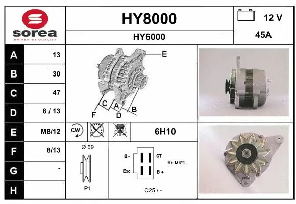 Alternator (HY8000)