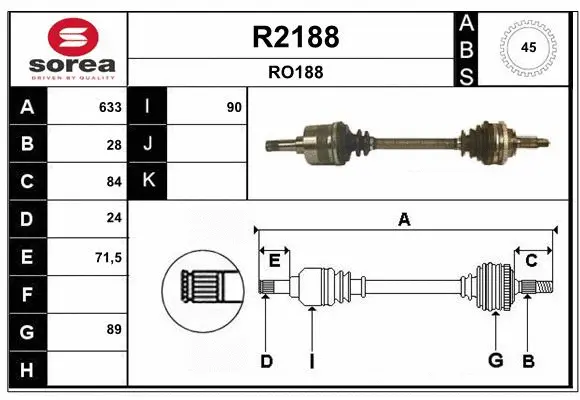 Drive Shaft (R2188)