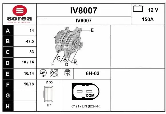 Alternator (IV8007)