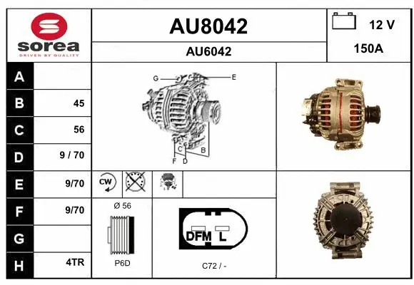 Alternator (AU8042)