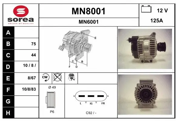 Alternator (MN8001)